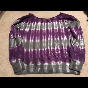 Tie Dye Cropped Shoulder Sweatshirts X2
